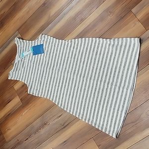 Market & Spruce Gray and White Striped Dress